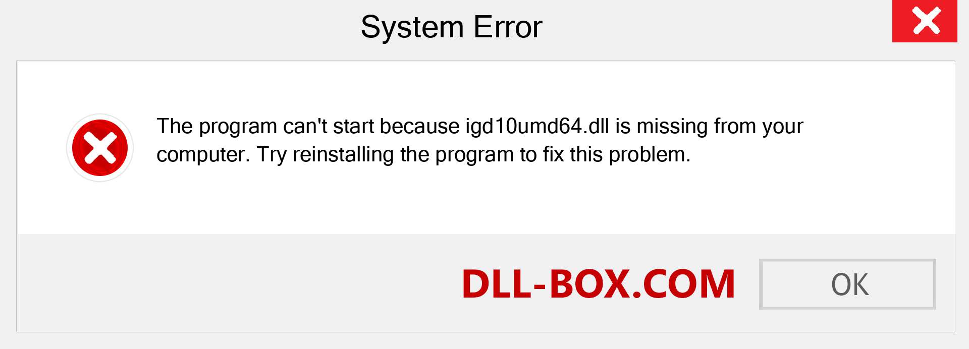  igd10umd64.dll file is missing?. Download for Windows 7, 8, 10 - Fix  igd10umd64 dll Missing Error on Windows, photos, images